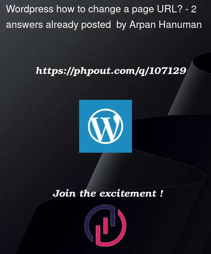 Question 107129 in Wordpress