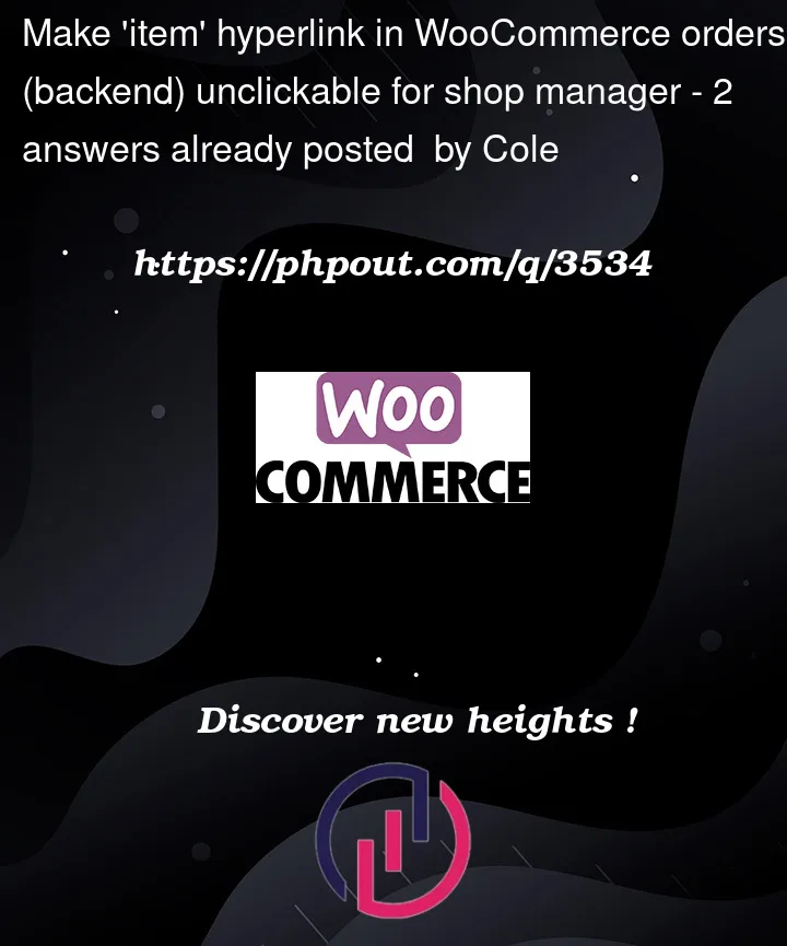 Question 3534 in Woocommerce