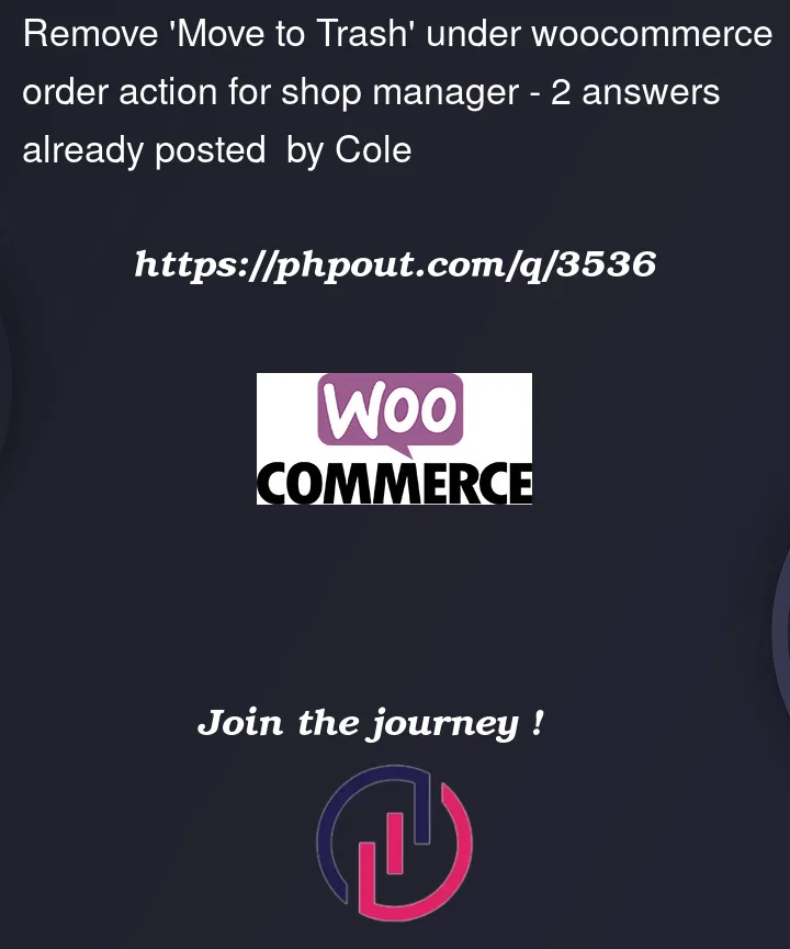 Question 3536 in Woocommerce