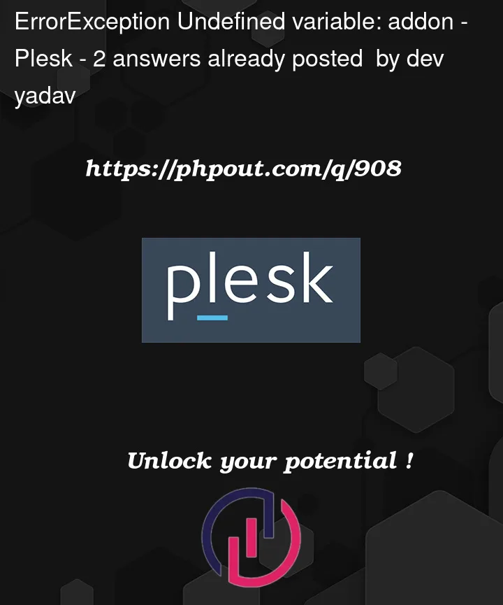 Question 908 in Plesk