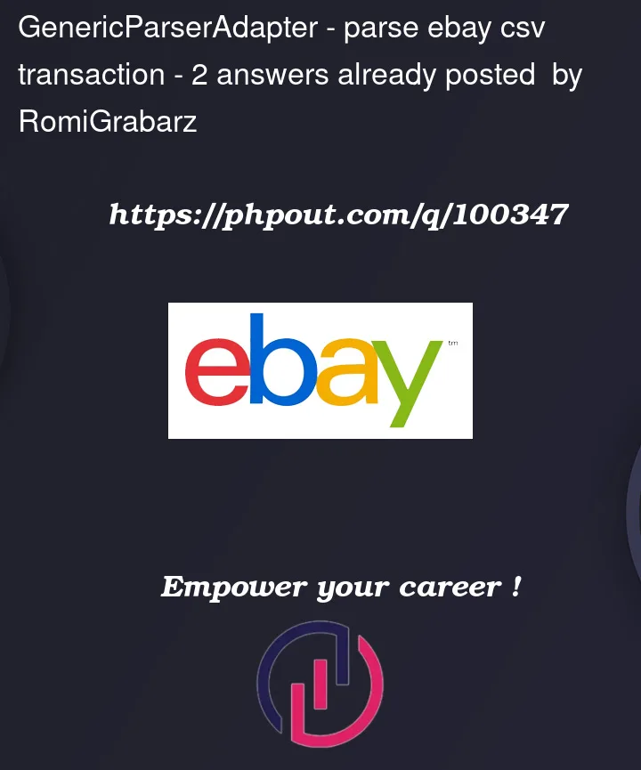 Question 100347 in Ebay API