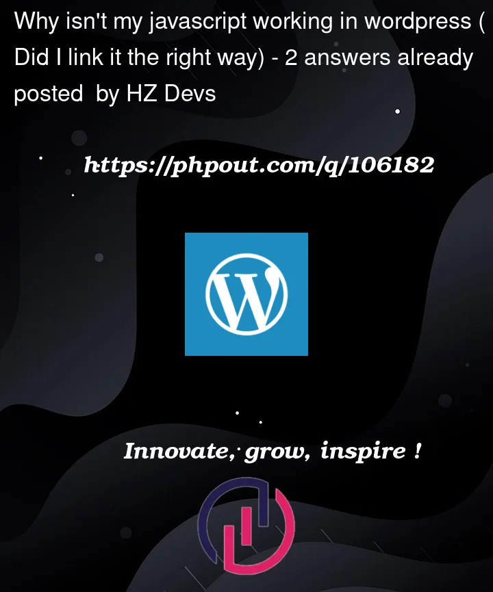 Question 106182 in Wordpress