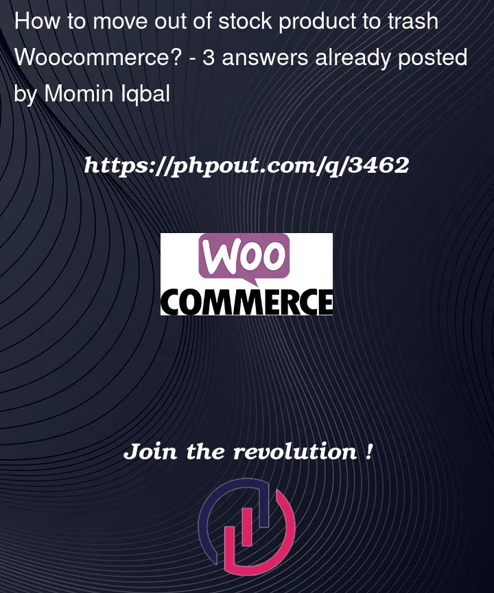 Question 3462 in Woocommerce