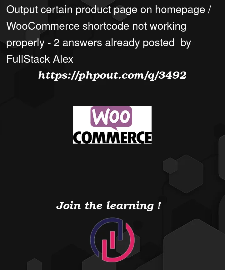 Question 3492 in Woocommerce