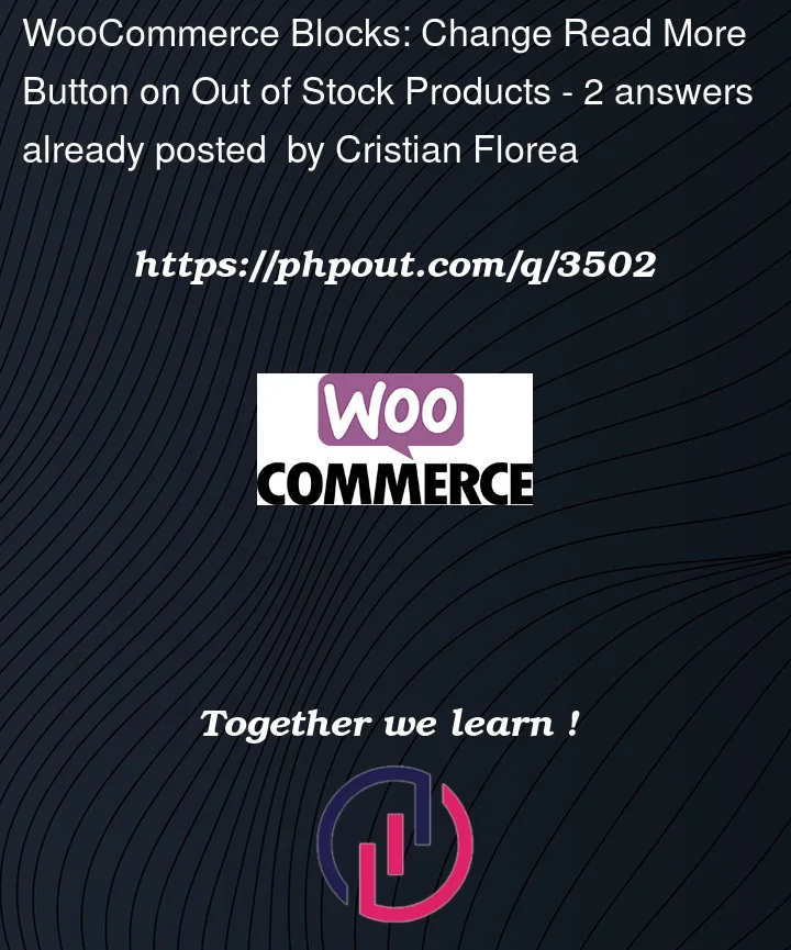 Question 3502 in Woocommerce