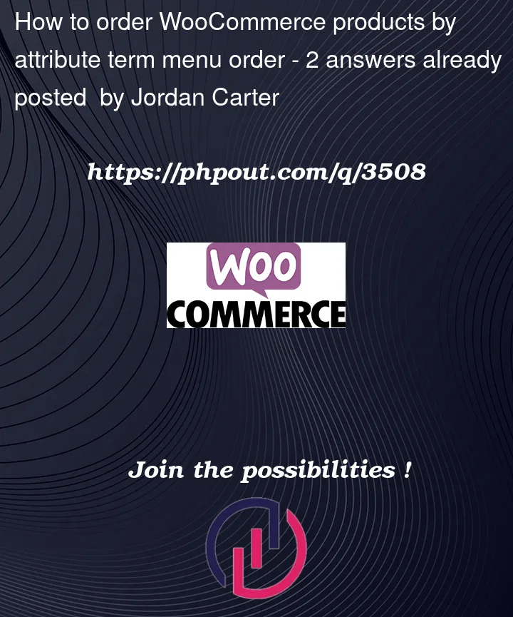 Question 3508 in Woocommerce