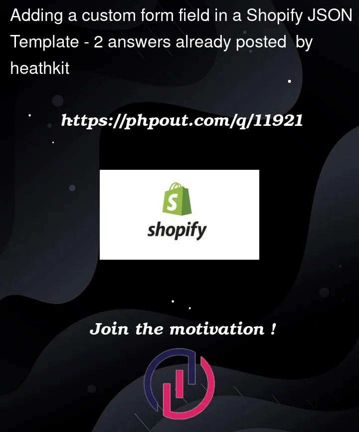 Question 11921 in Shopify