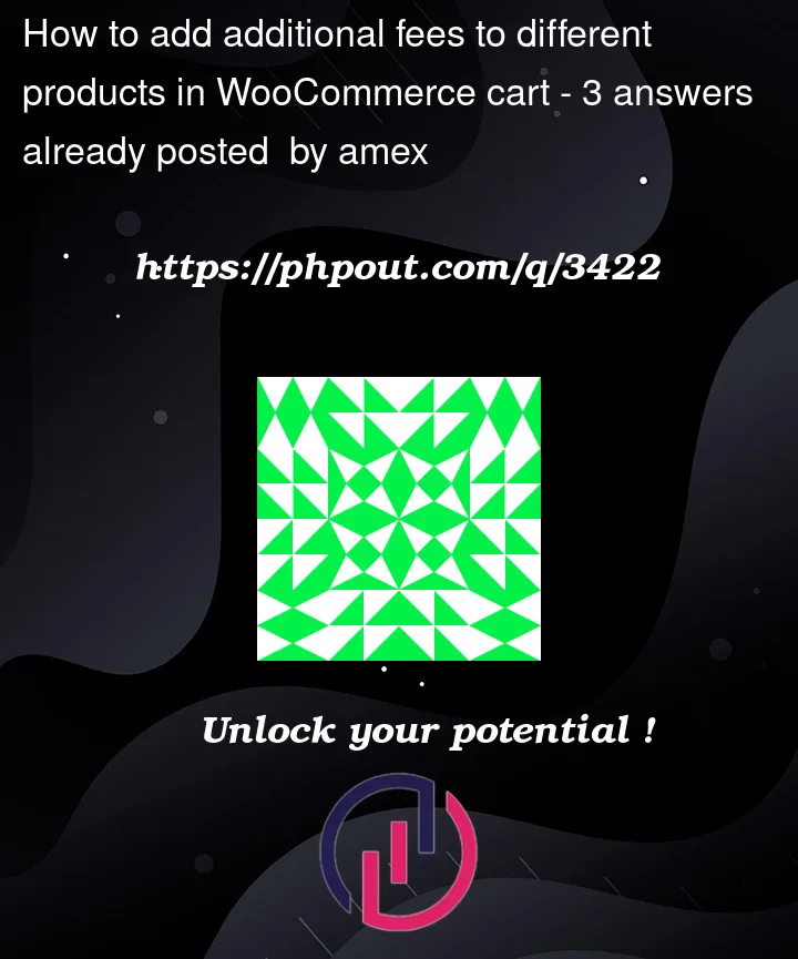 Question 3422 in Woocommerce