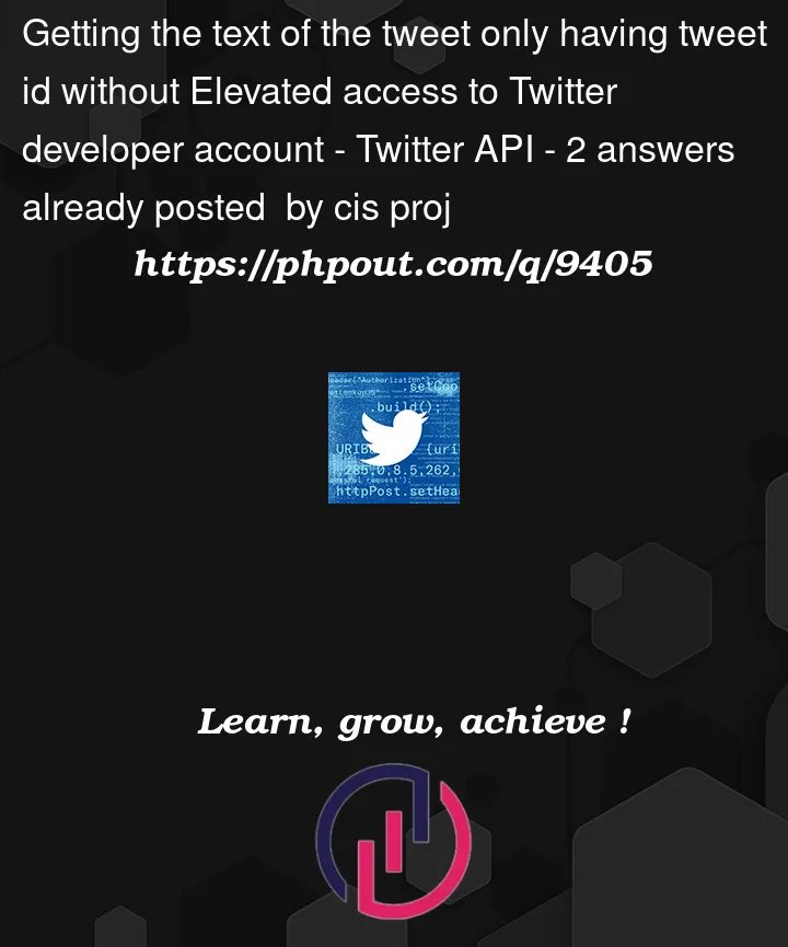 Question 9405 in Twitter API