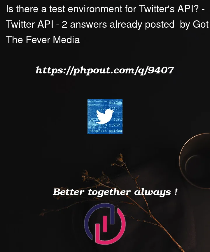 Question 9407 in Twitter API