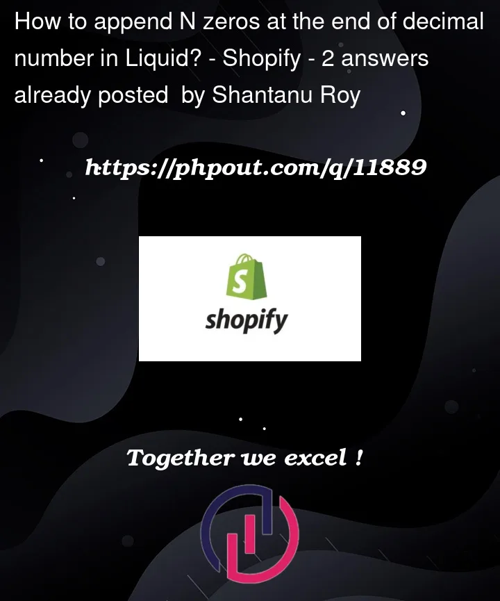 Question 11889 in Shopify