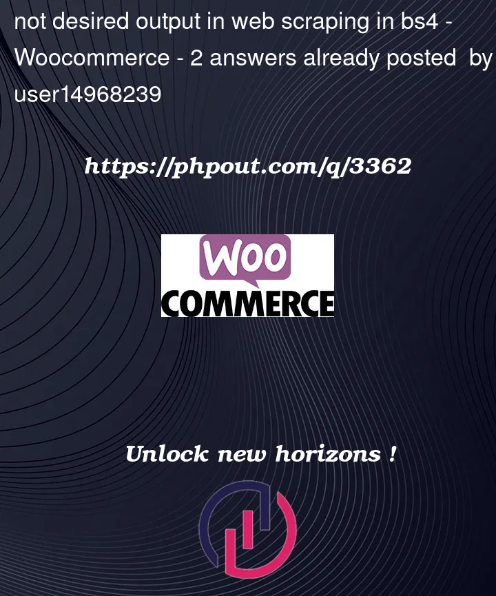 Question 3362 in Woocommerce