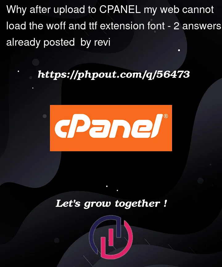 Question 56473 in cPanel