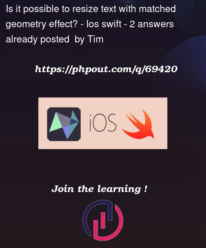 Question 69420 in IOS Swift