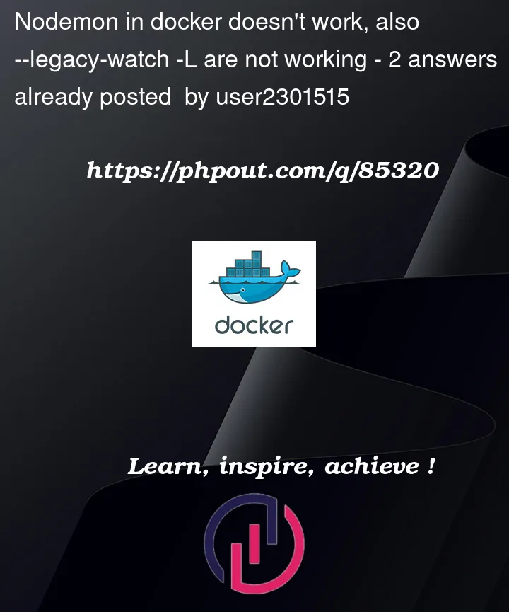 Question 85320 in Docker