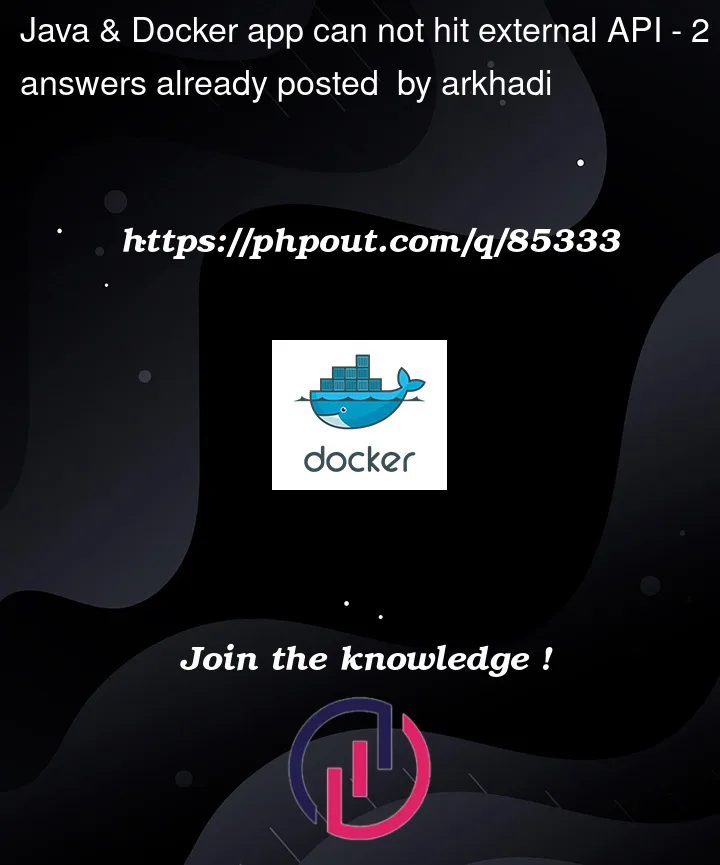 Question 85333 in Docker