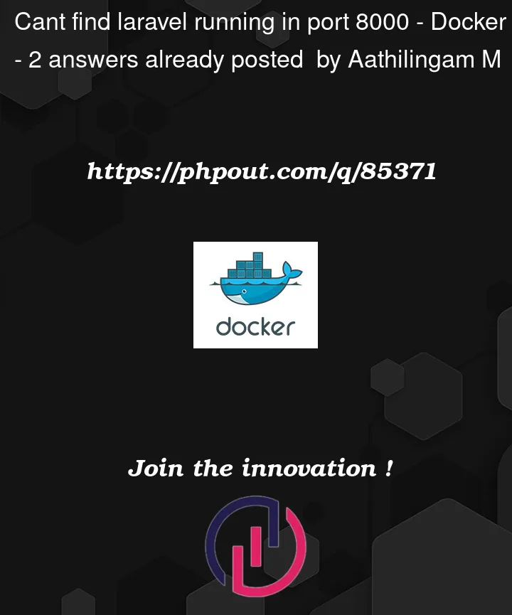 Question 85371 in Docker