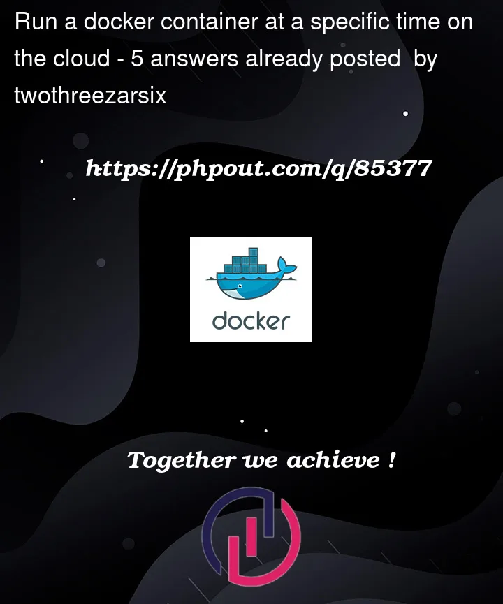 Question 85377 in Docker