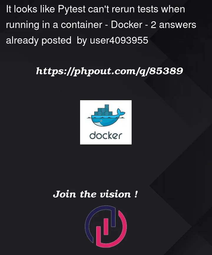 Question 85389 in Docker