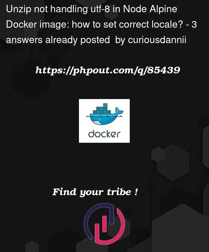 Question 85439 in Docker