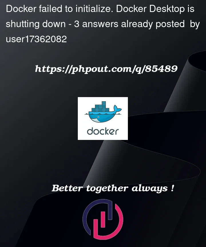 Question 85489 in Docker