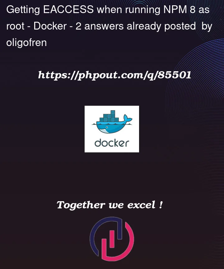 Question 85501 in Docker