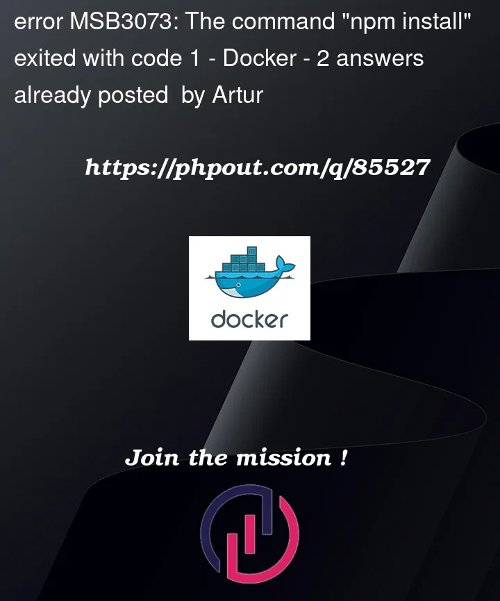 Question 85527 in Docker