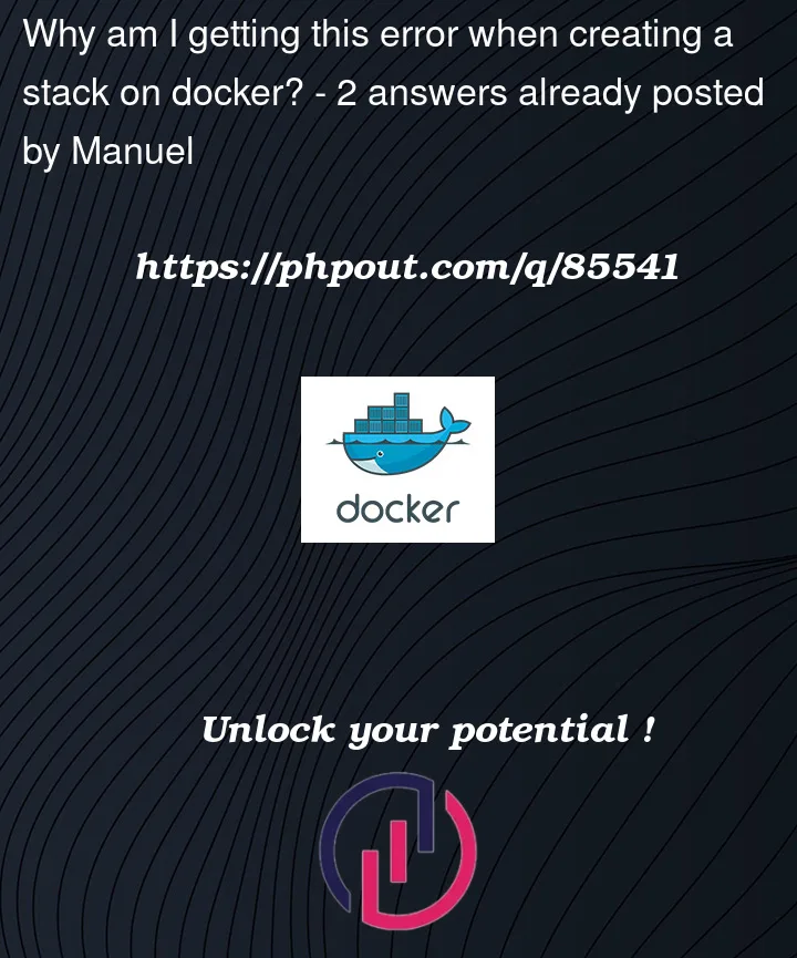 Question 85541 in Docker