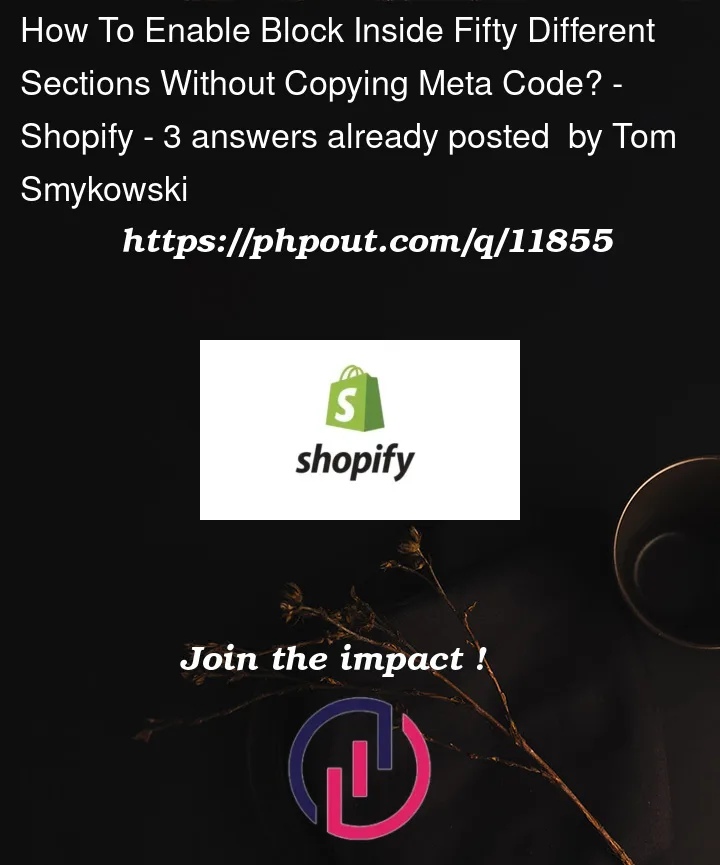 Question 11855 in Shopify