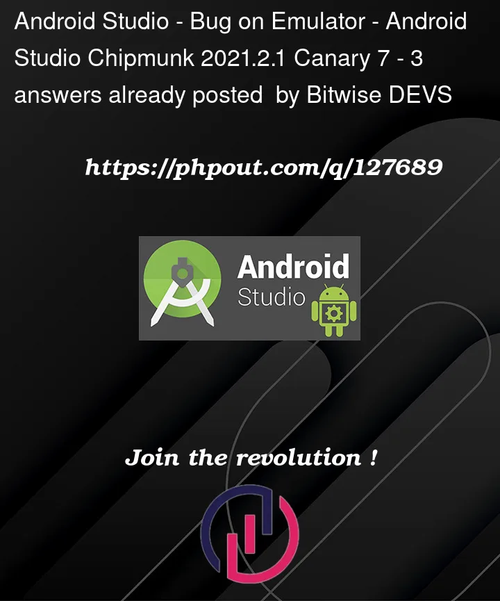 Question 127689 in Android Studio