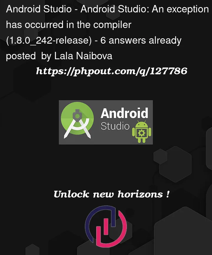 Question 127786 in Android Studio