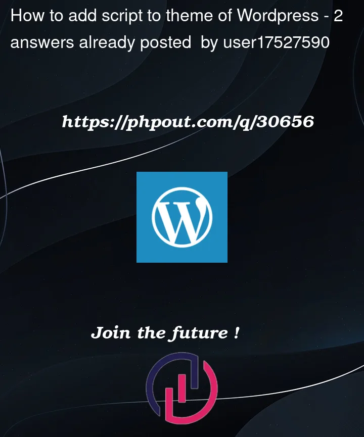 Question 30656 in Wordpress