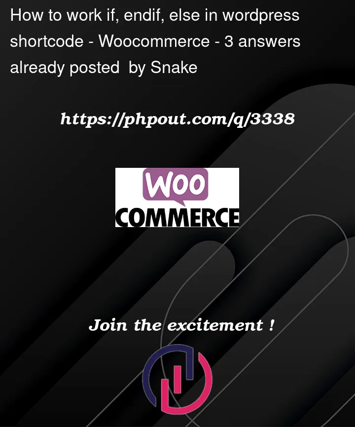 Question 3338 in Woocommerce