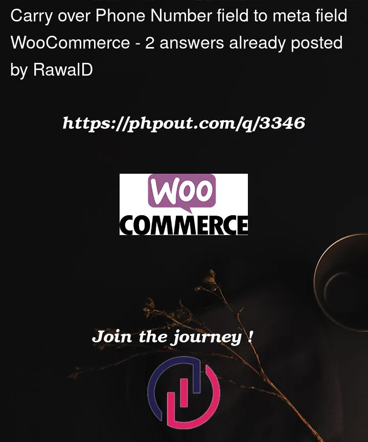 Question 3346 in Woocommerce