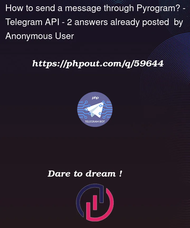 Question 59644 in Telegram API