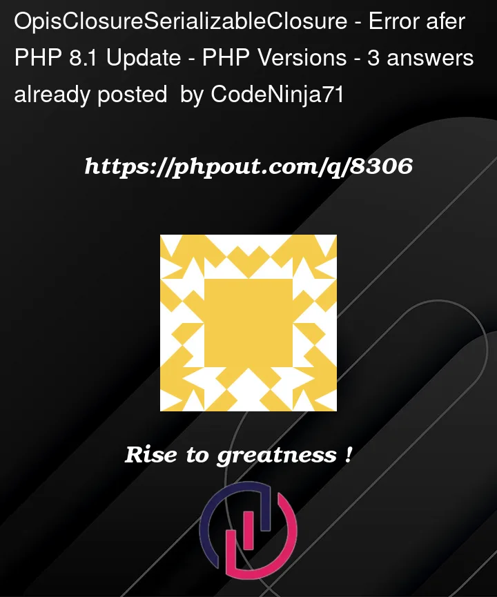 Question 8306 in PHP Versions