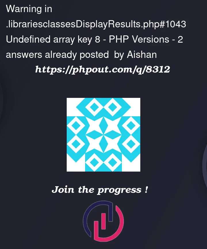 Question 8312 in PHP Versions