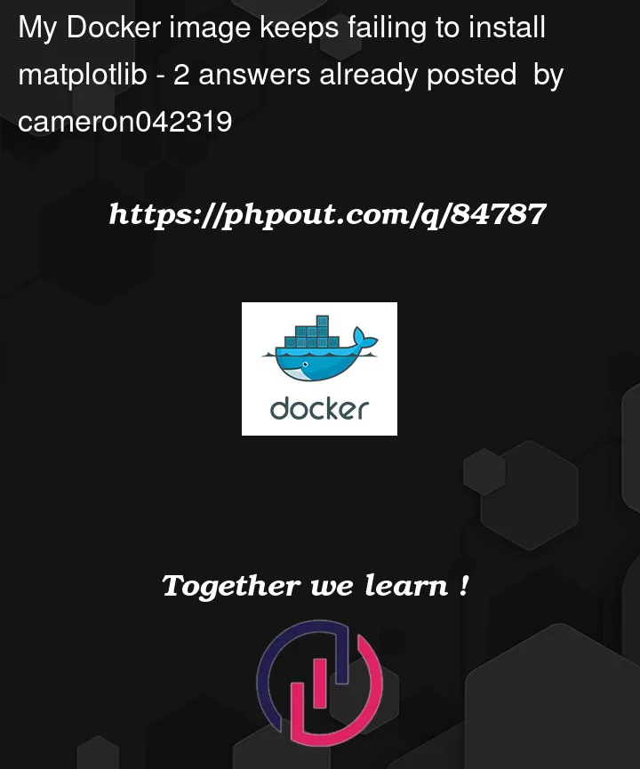 Question 84787 in Docker