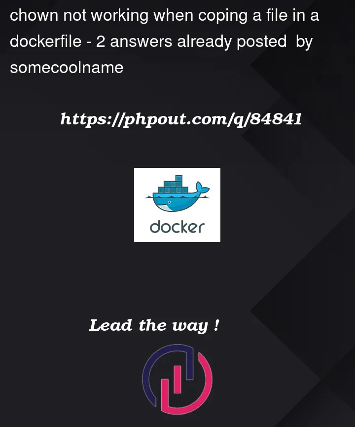 Question 84841 in Docker