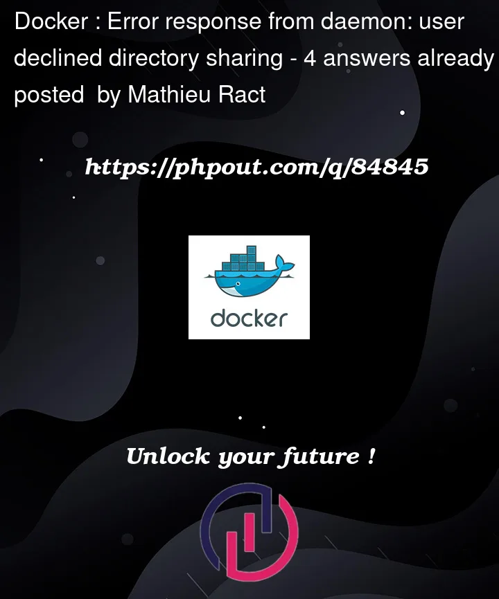 Question 84845 in Docker