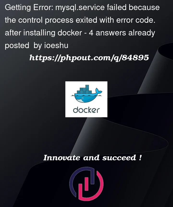 Question 84895 in Docker