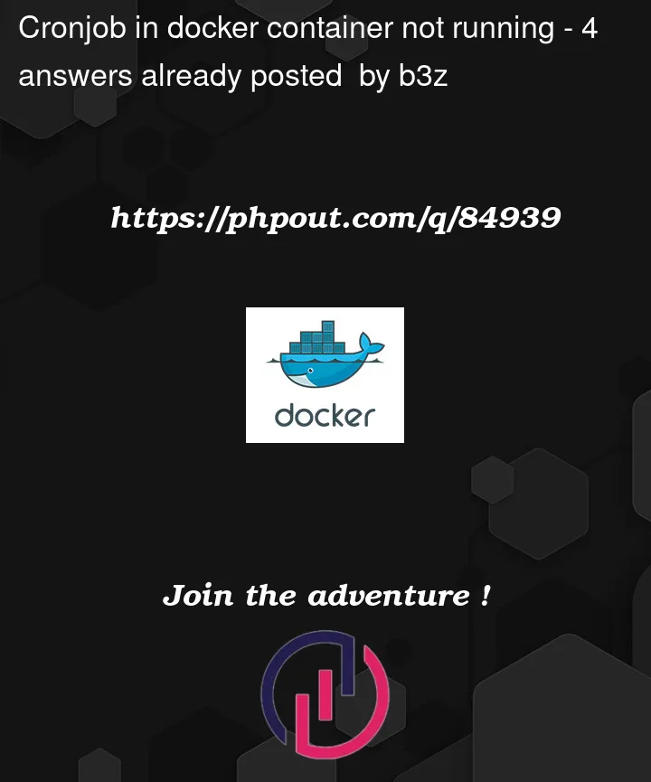 Question 84939 in Docker