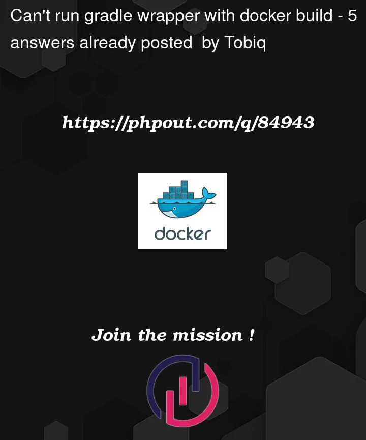 Question 84943 in Docker