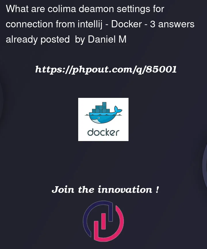 Question 85001 in Docker