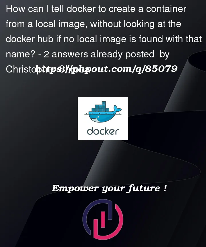 Question 85079 in Docker