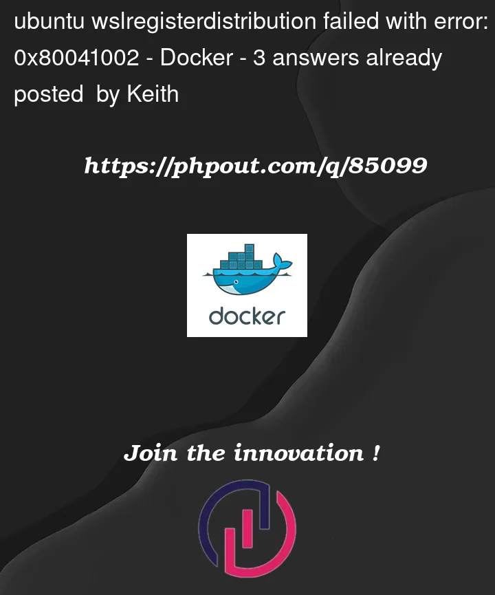 Question 85099 in Docker