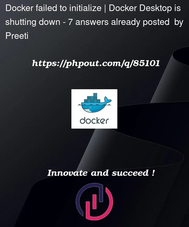 Question 85101 in Docker