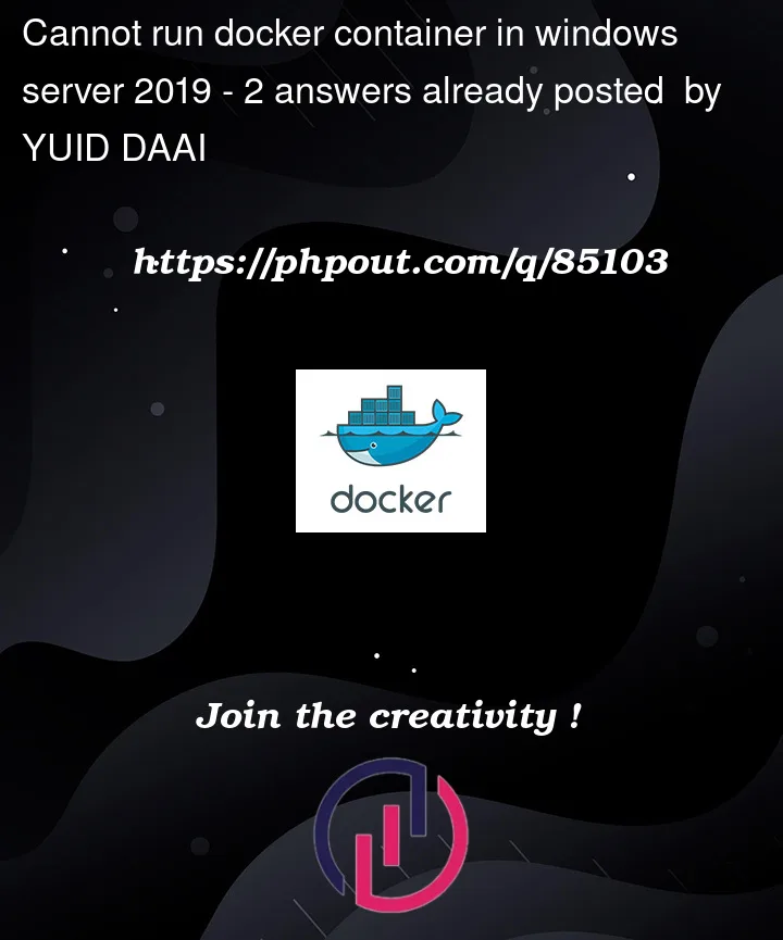 Question 85103 in Docker