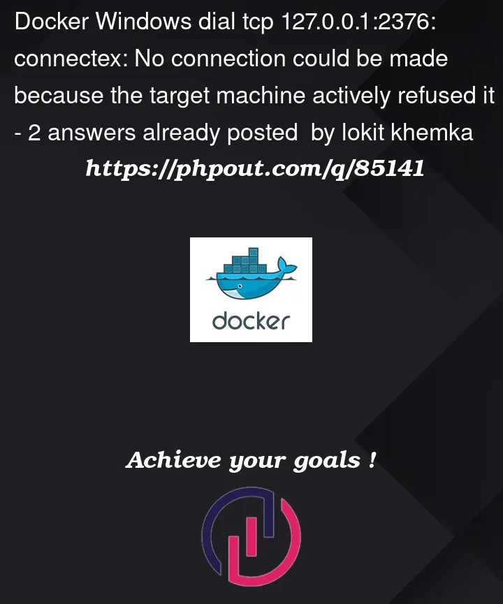 Question 85141 in Docker