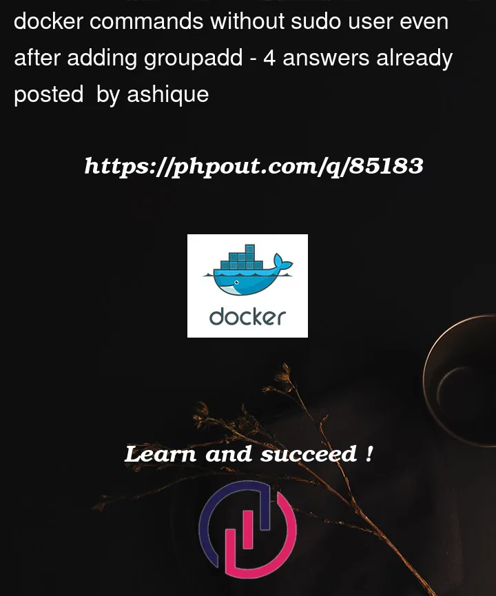 Question 85183 in Docker